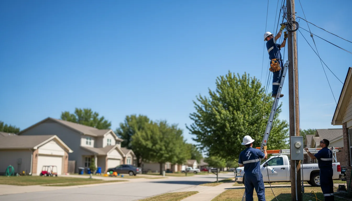Residential electrician providing installation services in Hazelwood, MO